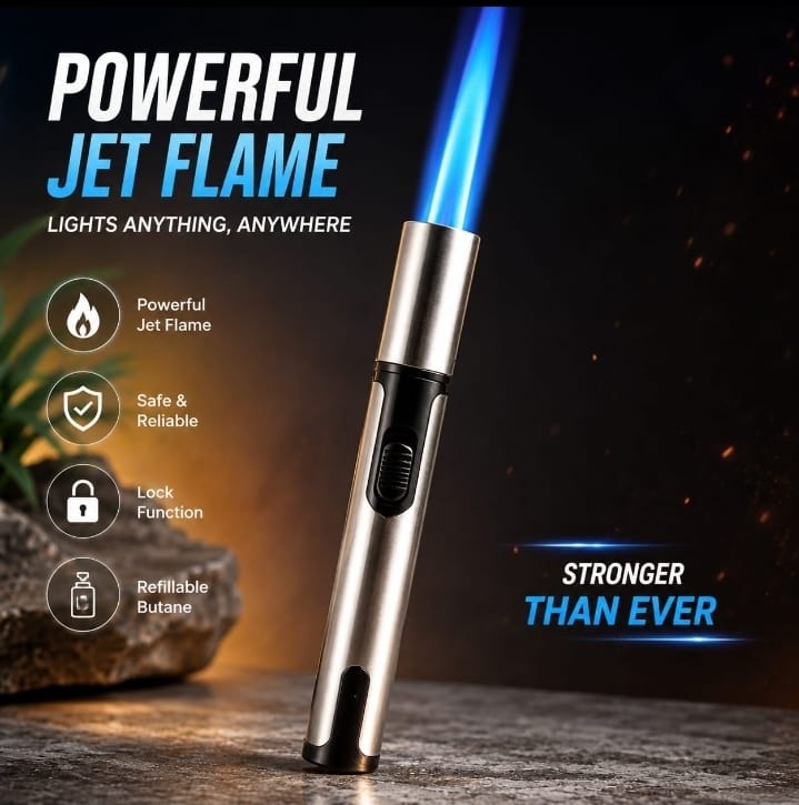Powerful Jet Flame Lighter β Refillable Butane Torch
