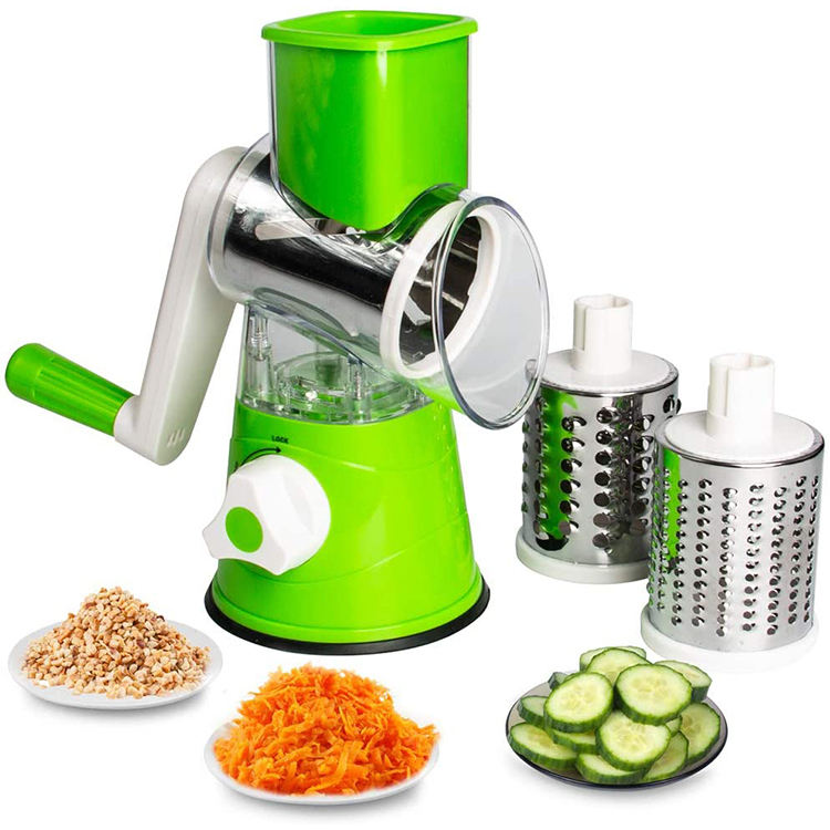 3-in-1 Rotary Vegetable Slicer | Salad & Fries Prep in Seconds